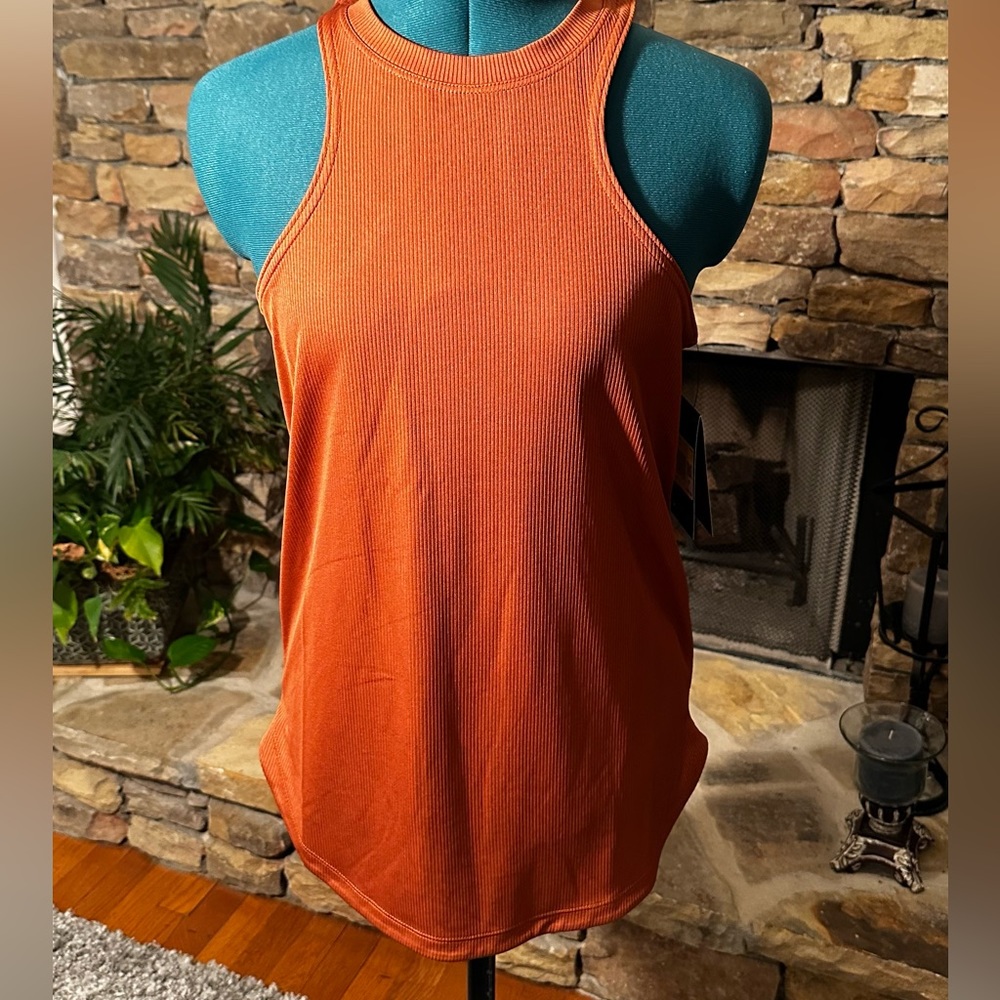 Nike training racer back top NWT, rust color, size S